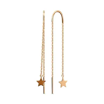 Серьги из красного золота 585 пробы