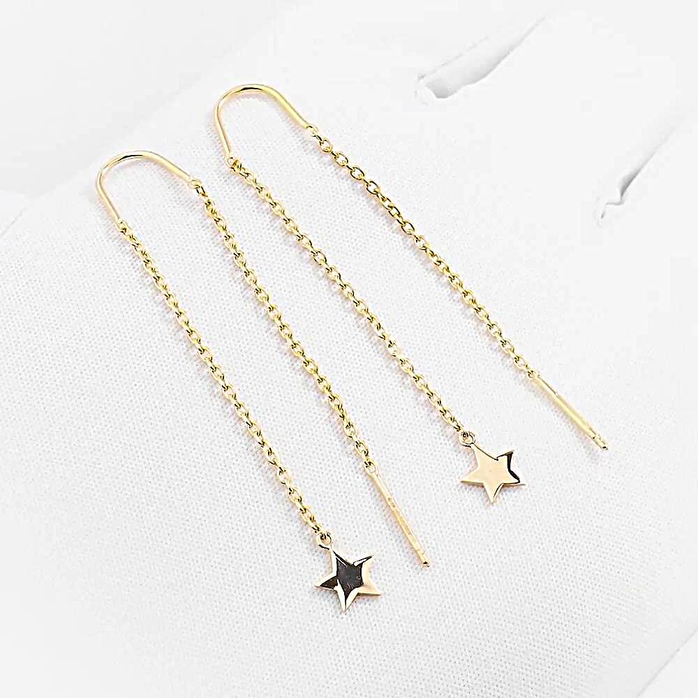 Серьги из красного золота 585 пробы 1