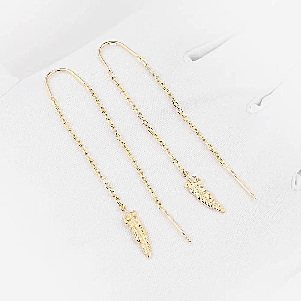 Серьги из красного золота 585 пробы 1