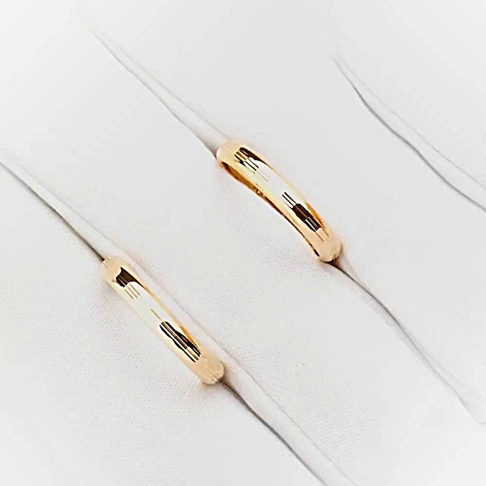 Серьги конго из красного золота 585 пробы 1