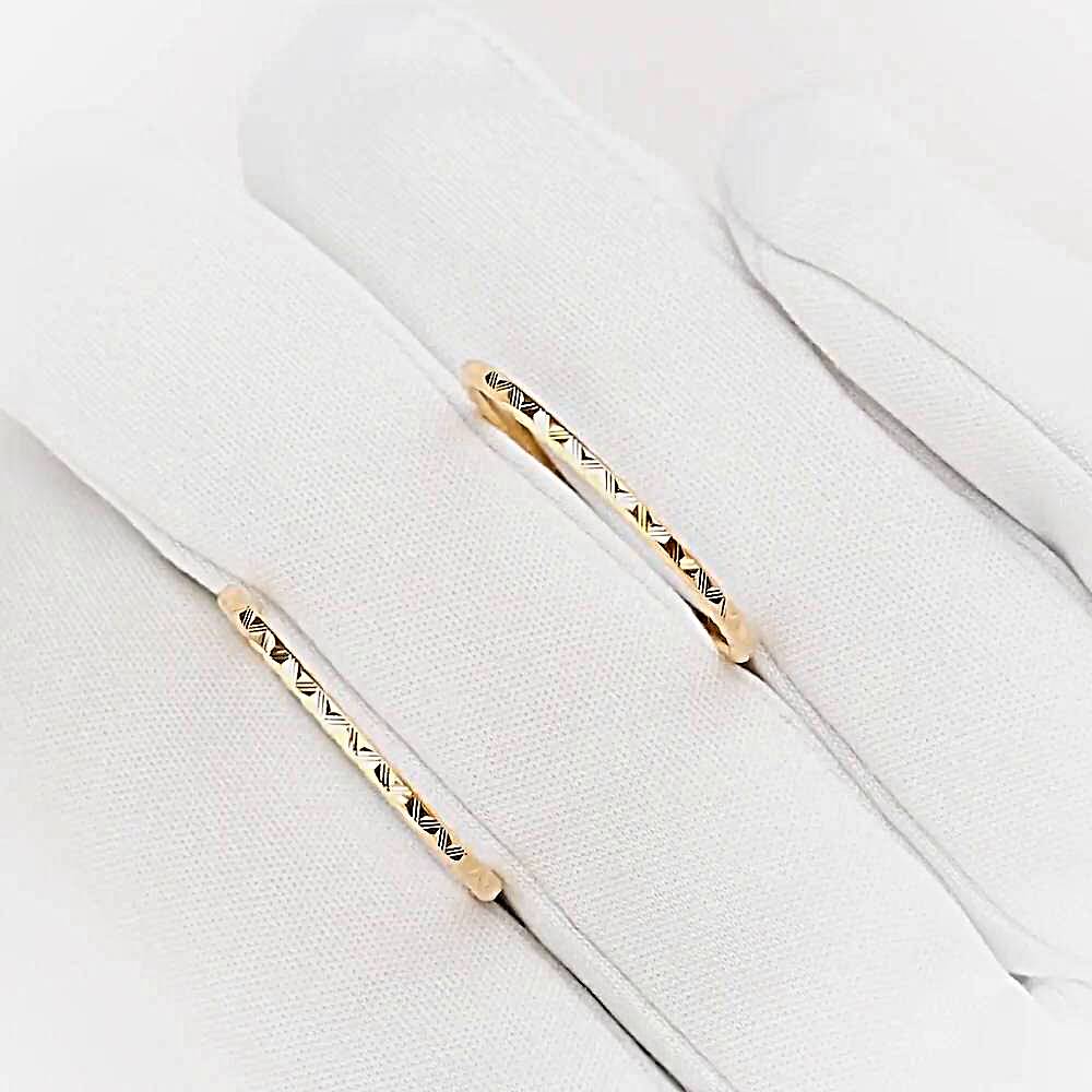 Серьги конго из красного золота 585 пробы 1