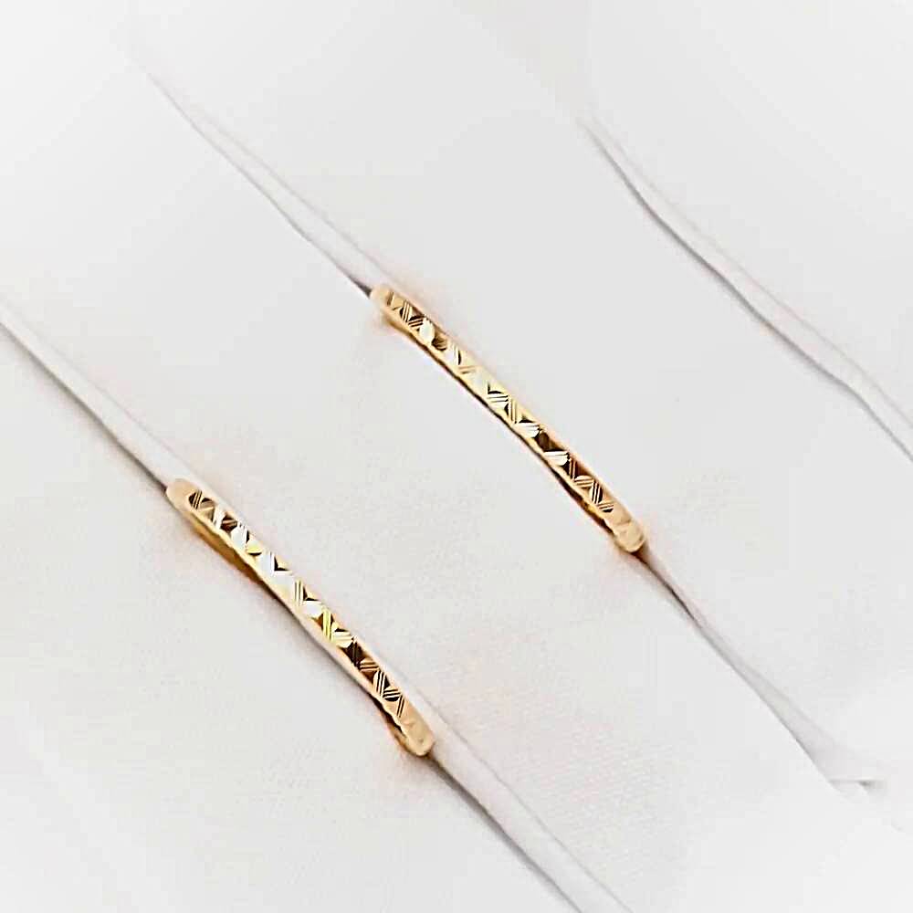 Серьги конго из красного золота 585 пробы