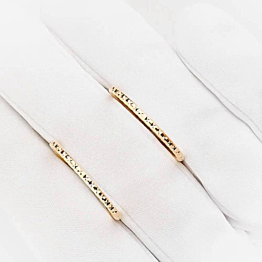 Серьги конго из красного золота 585 пробы 1