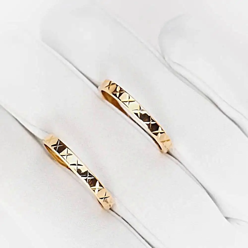 Серьги конго из красного золота 585 пробы 2