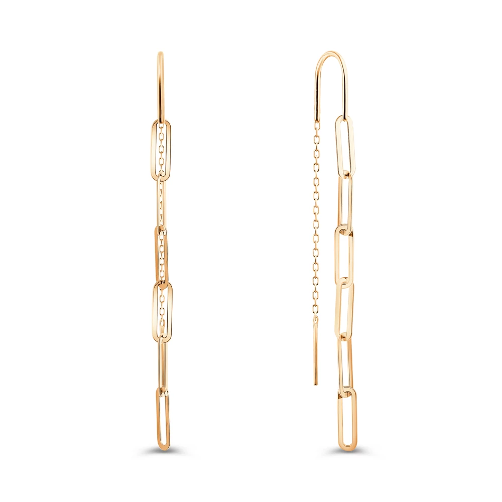 Серьги из красного золота 585 пробы