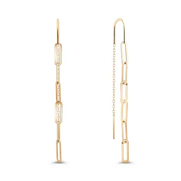 Серьги из красного золота 585 пробы