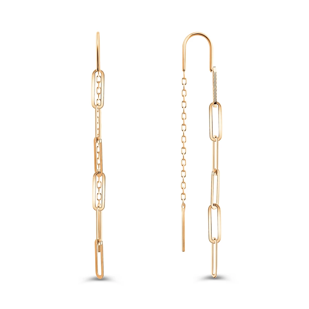 Серьги из красного золота 585 пробы