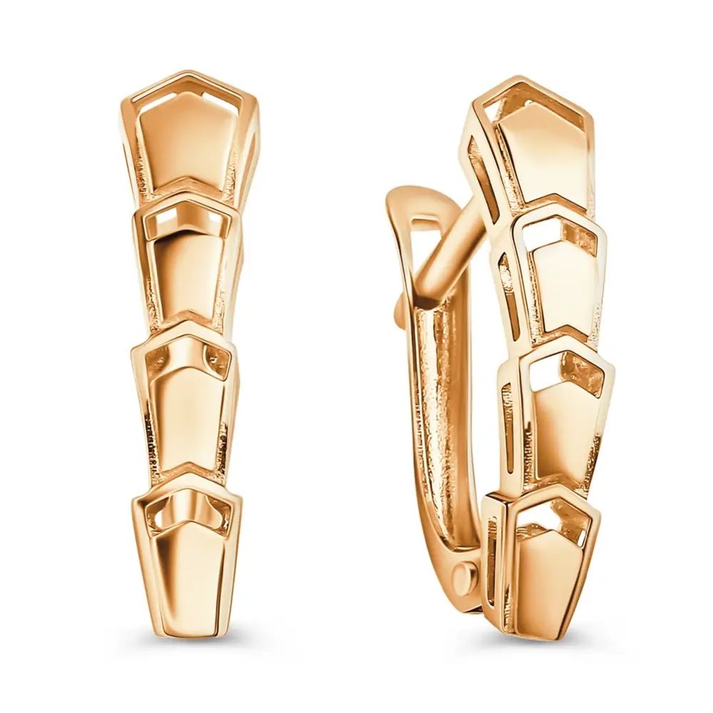 Серьги из красного золота 585 пробы 1