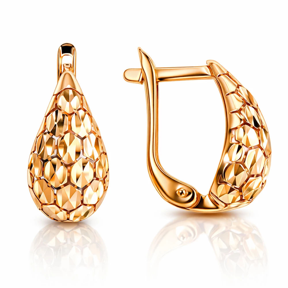 Серьги из красного золота 585 пробы