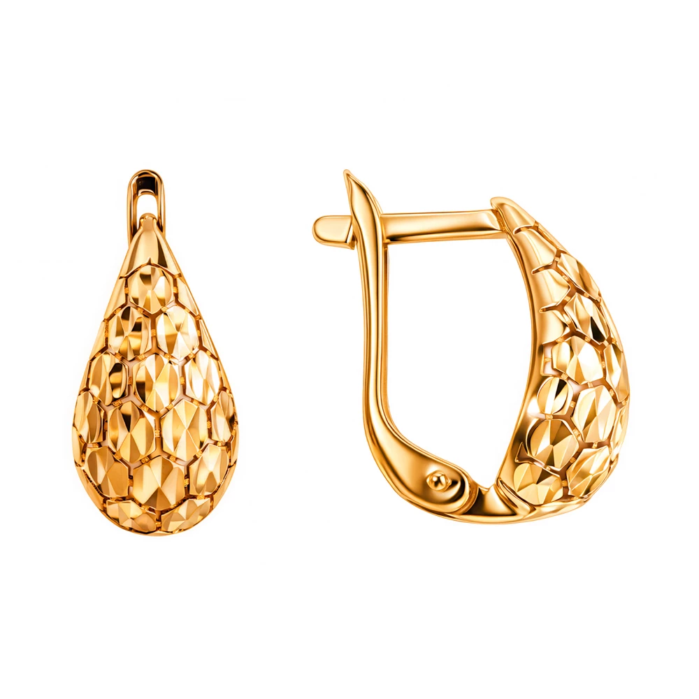 Серьги из красного золота 585 пробы