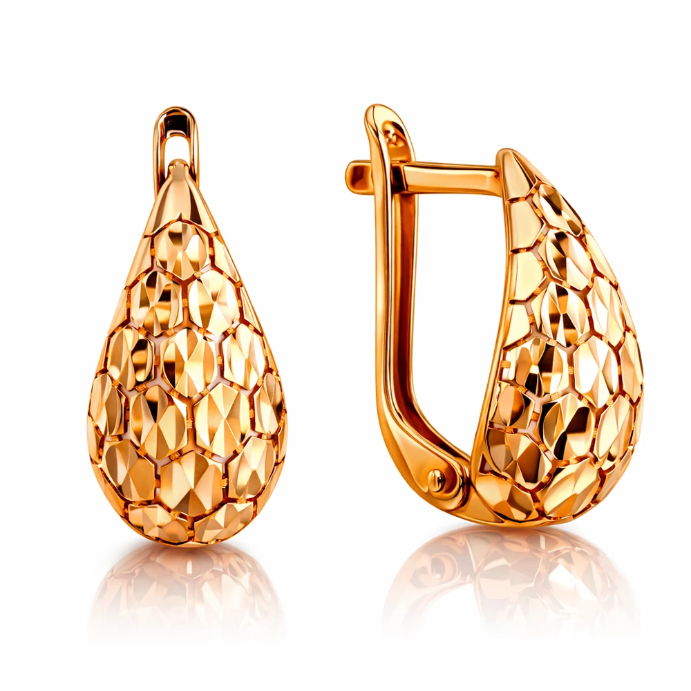 Серьги из красного золота 585 пробы
