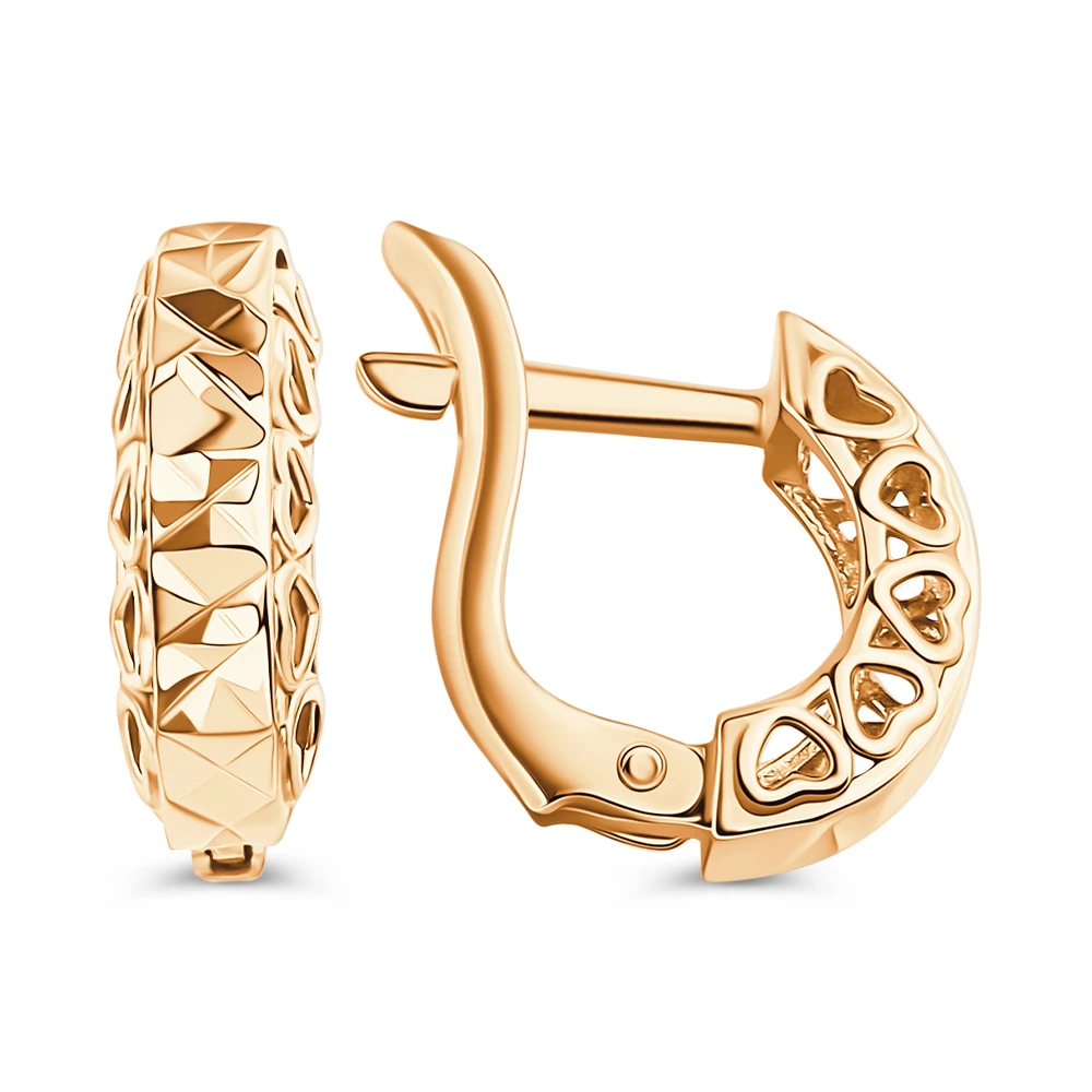 Серьги из красного золота 585 пробы