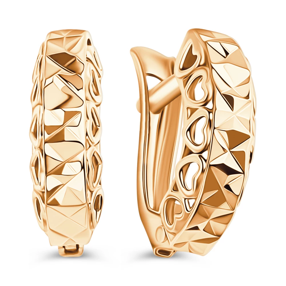 Серьги из красного золота 585 пробы