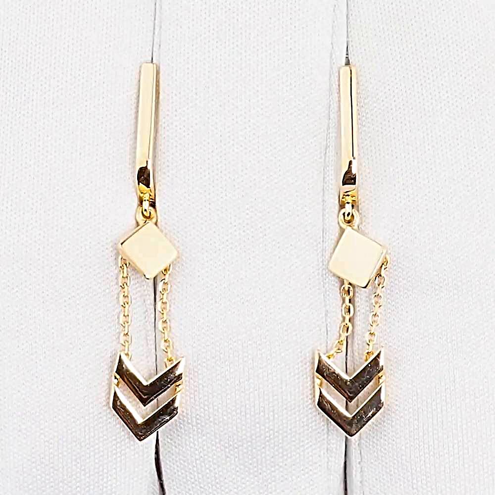 Серьги из красного золота 585 пробы 1