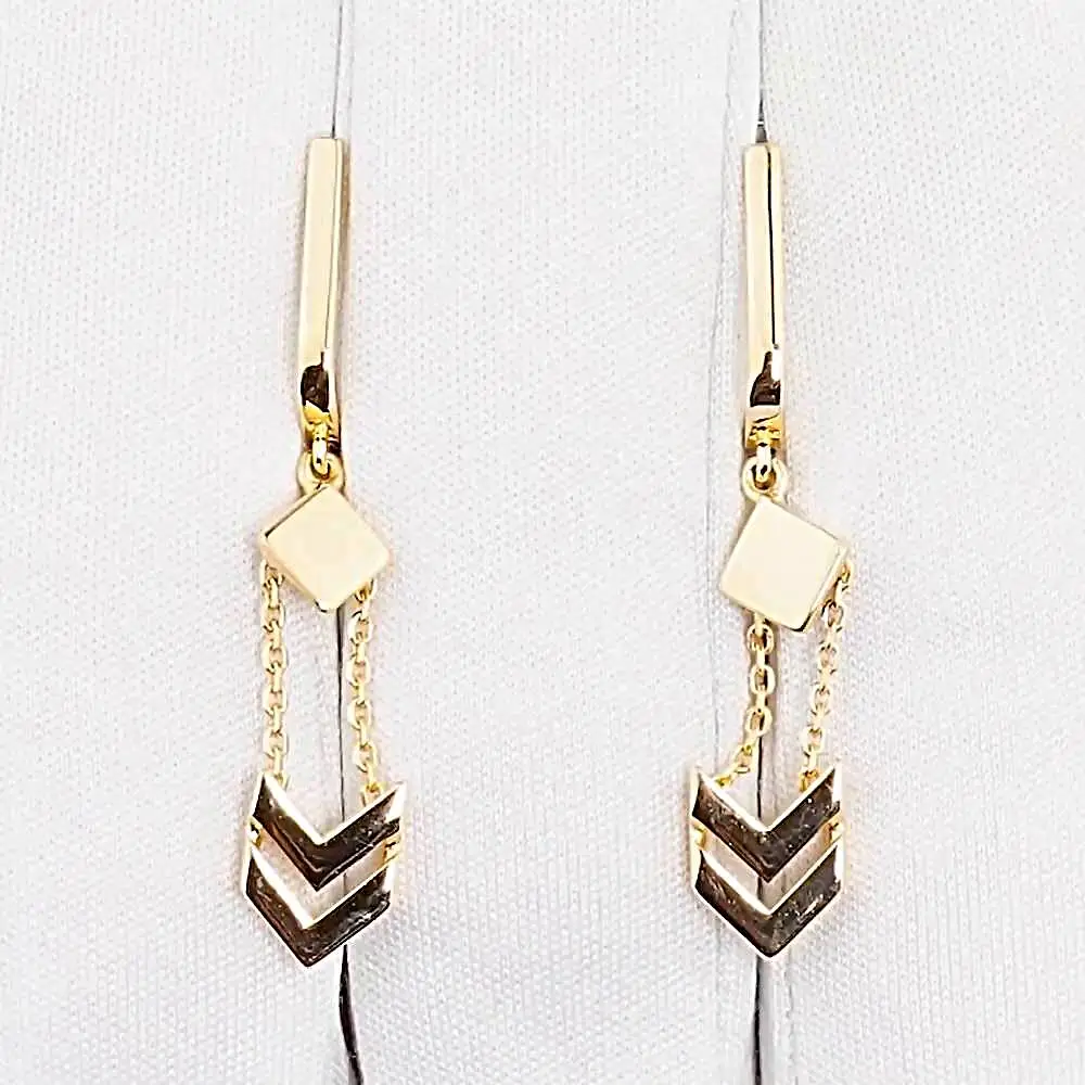 Серьги из красного золота 585 пробы 2