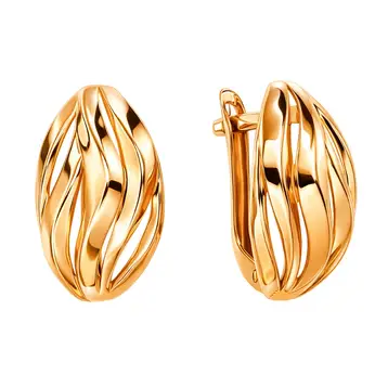 Серьги из красного золота 585 пробы