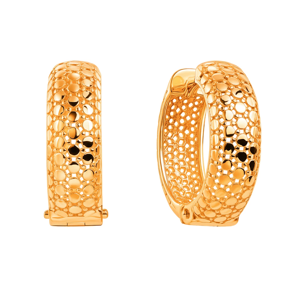 Серьги из красного золота 585 пробы