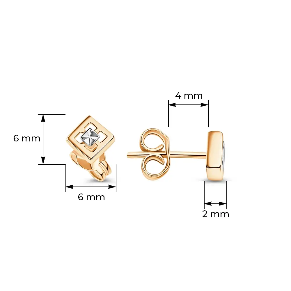 Серьги из красного золота 585 пробы 4