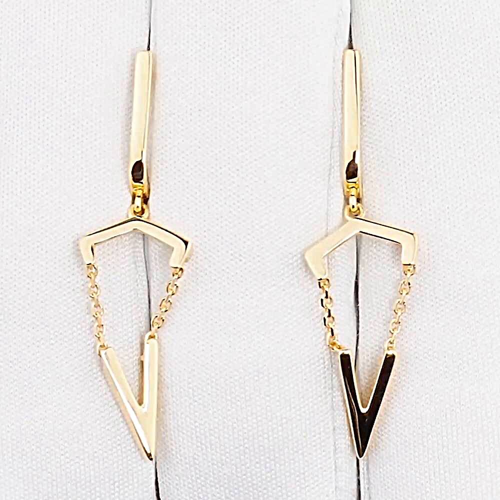 Серьги из красного золота 585 пробы