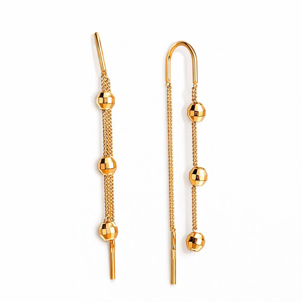 Серьги из красного золота 585 пробы