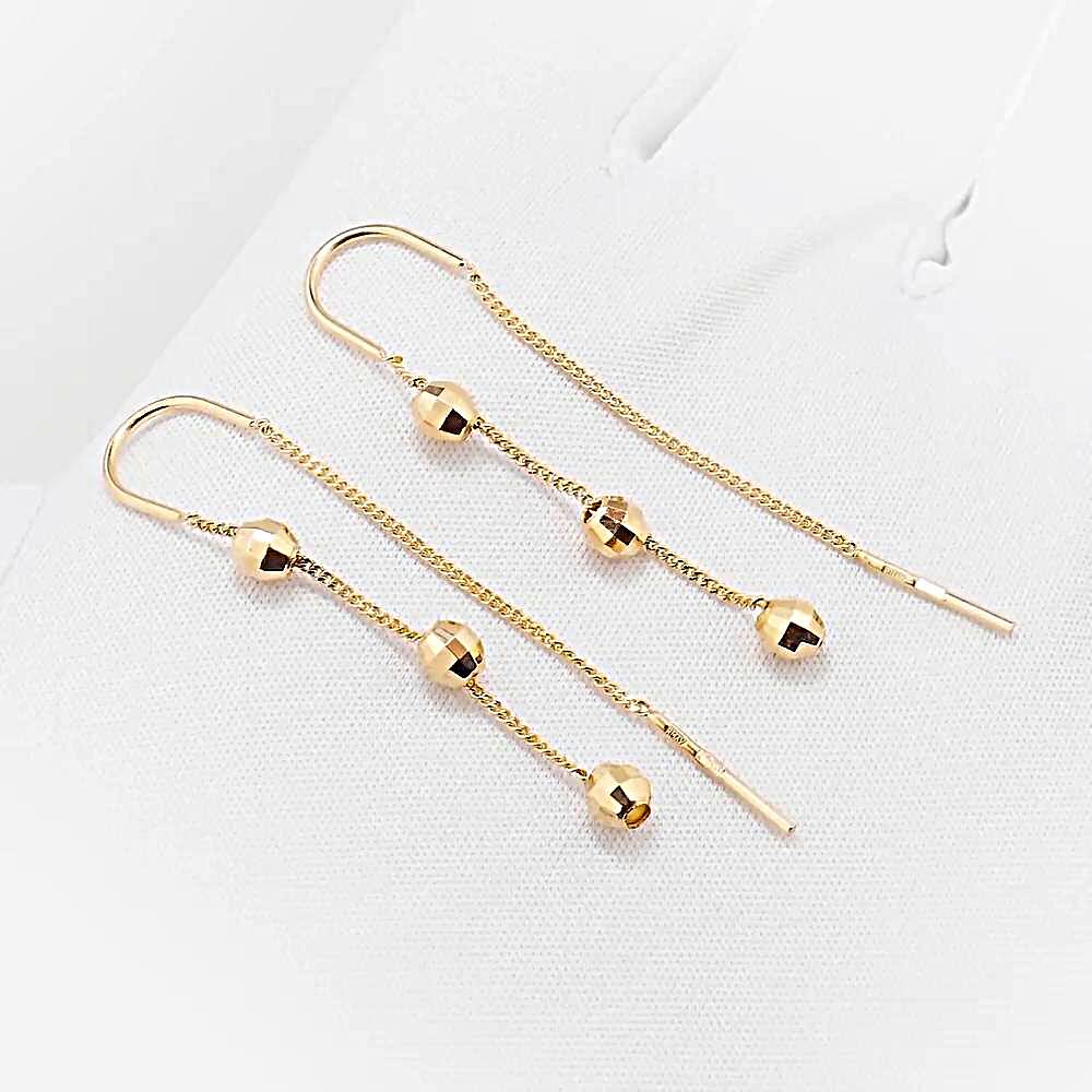 Серьги из красного золота 585 пробы