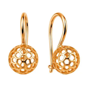 Серьги из красного золота 585 пробы