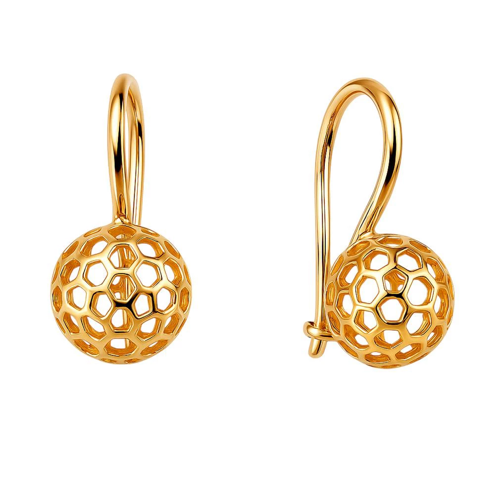 Серьги из красного золота 585 пробы