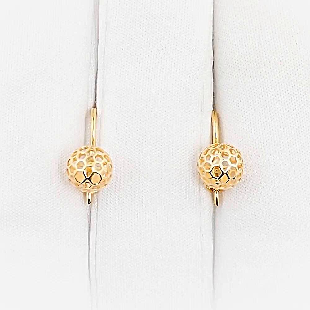 Серьги из красного золота 585 пробы