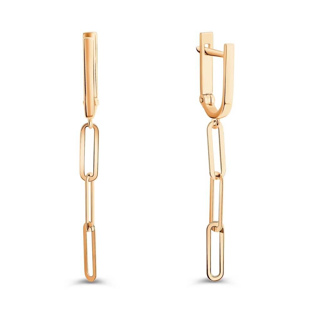 Серьги из красного золота 585 пробы