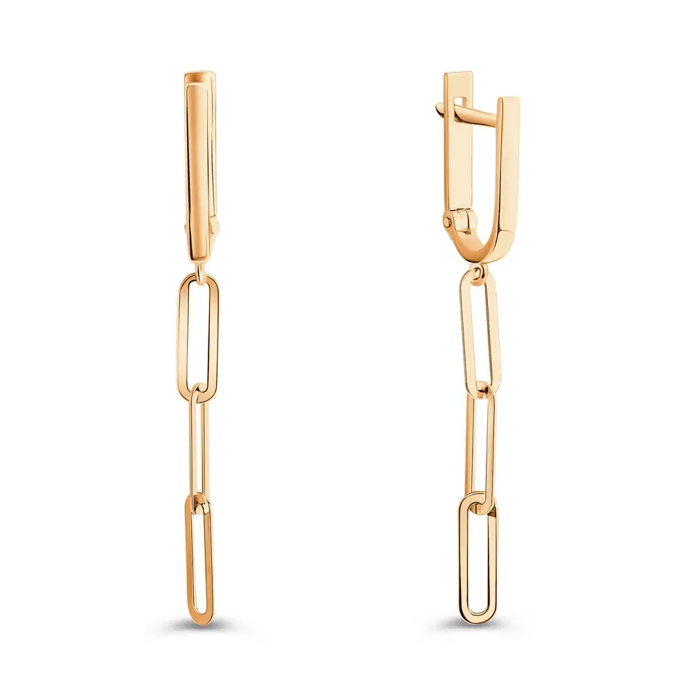 Серьги из красного золота 585 пробы 1