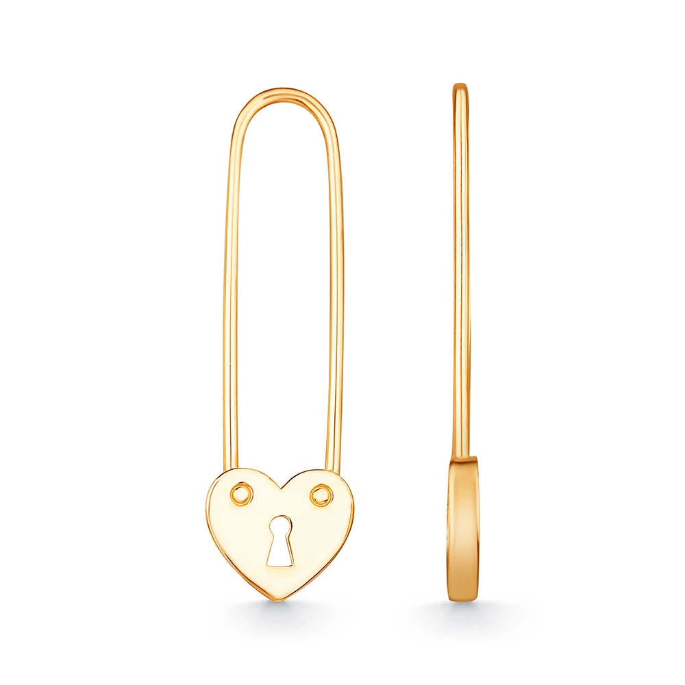 Серьги из красного золота 585 пробы