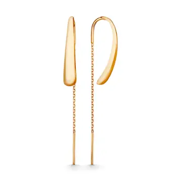 Серьги из красного золота 585 пробы