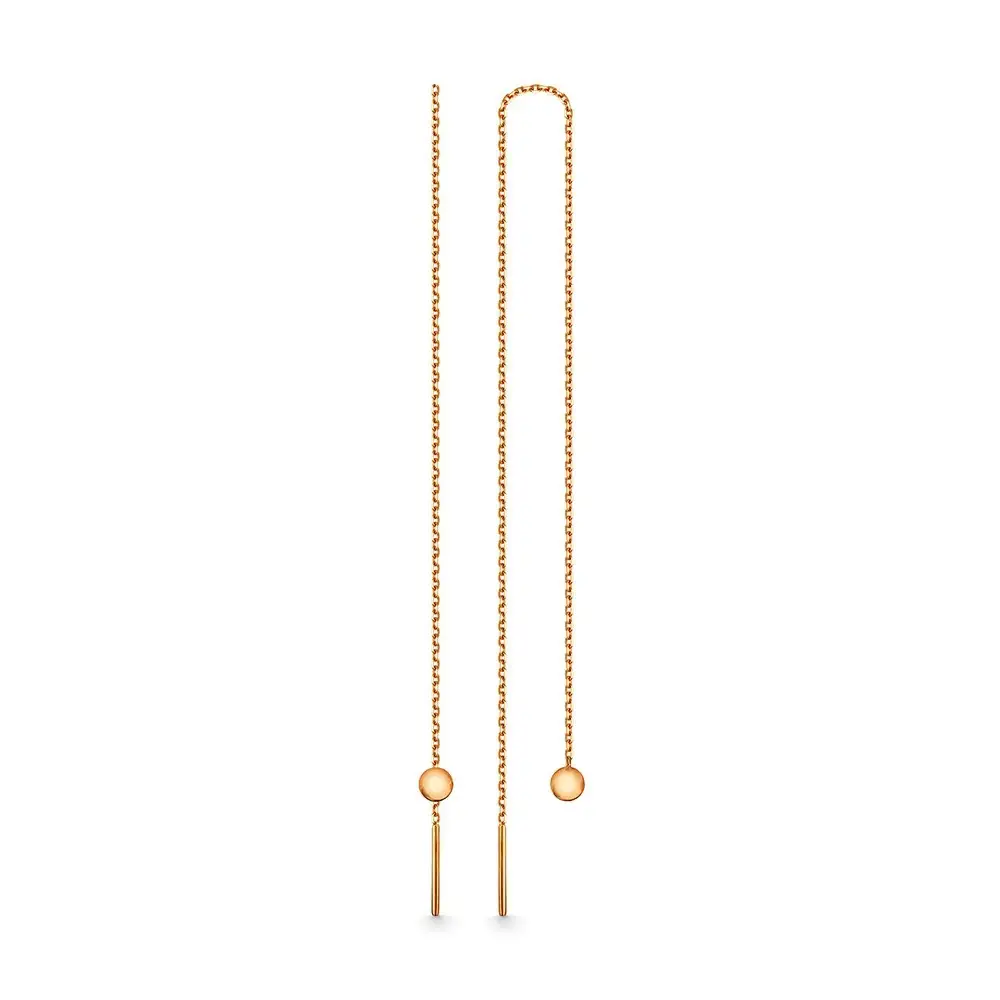 Серьги из красного золота 585 пробы 1