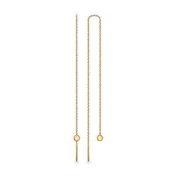 Серьги из красного золота 585 пробы