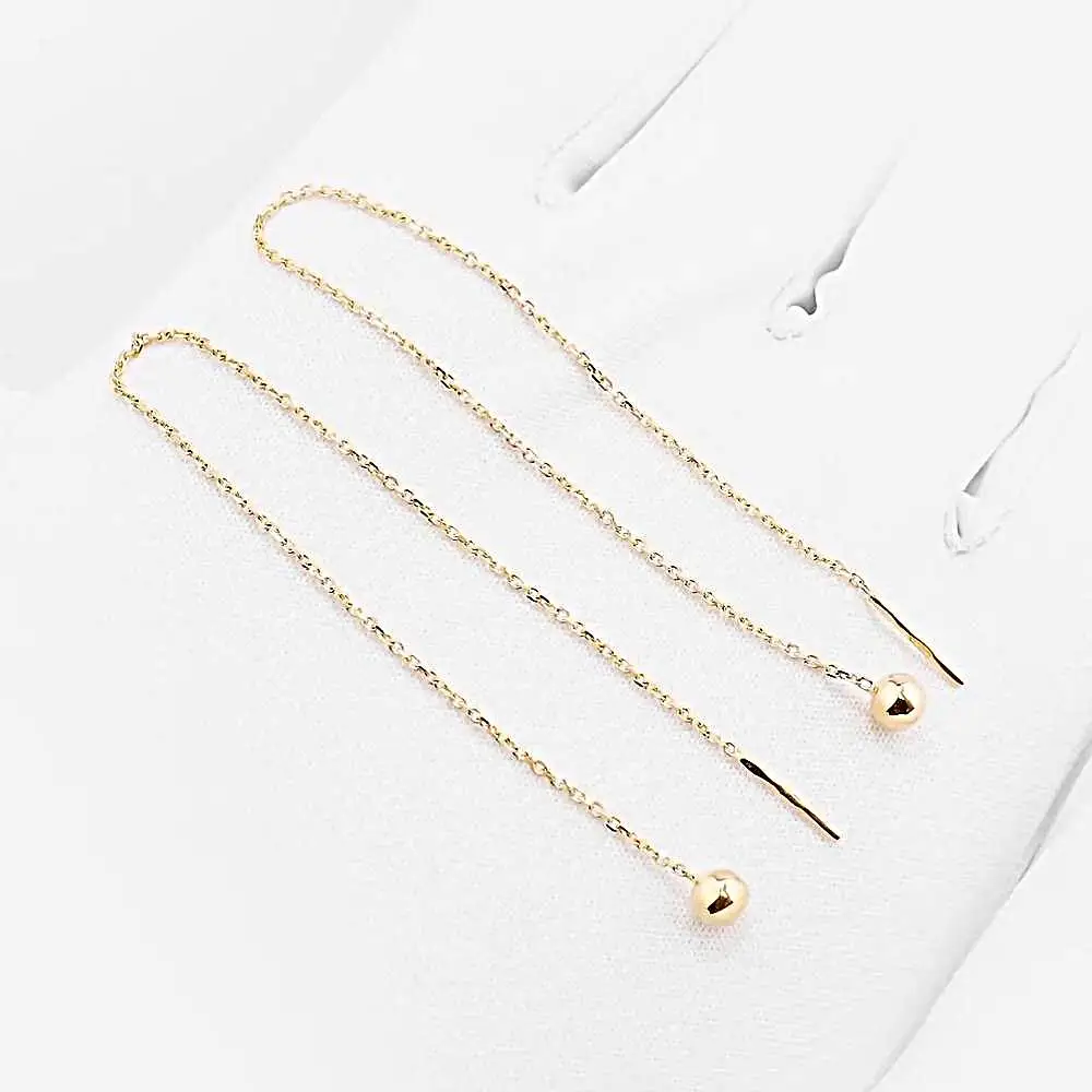 Серьги из красного золота 585 пробы 2