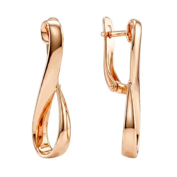 Серьги из красного золота 585 пробы