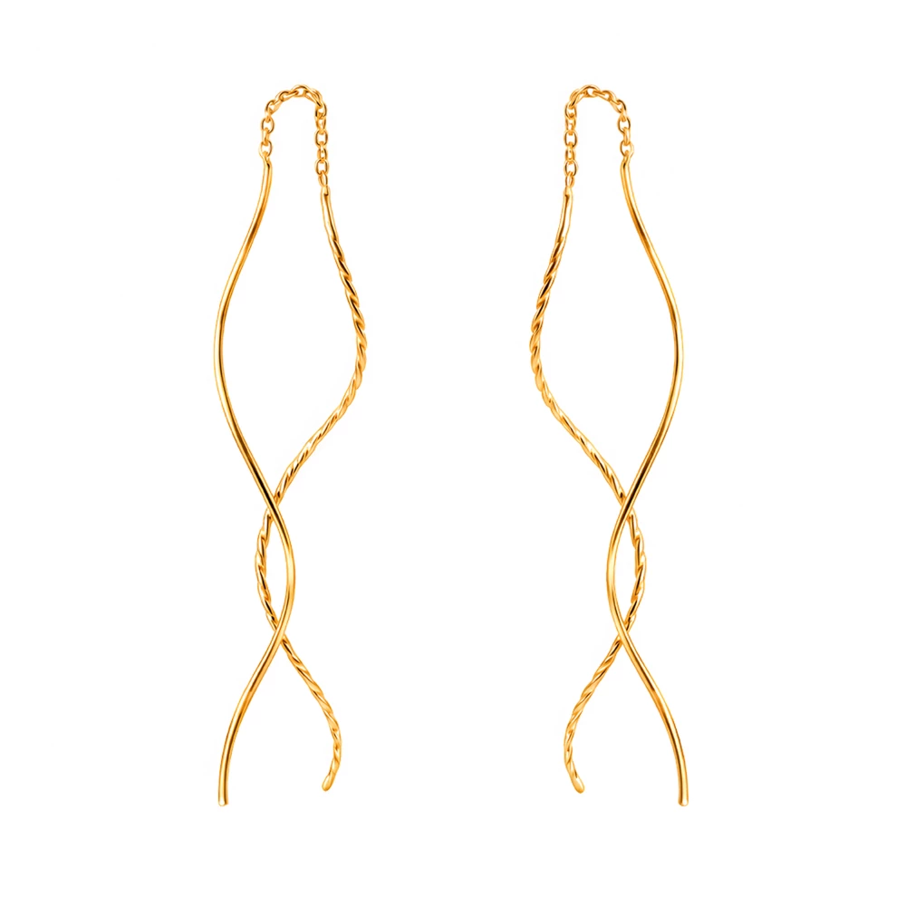 Серьги из красного золота 585 пробы