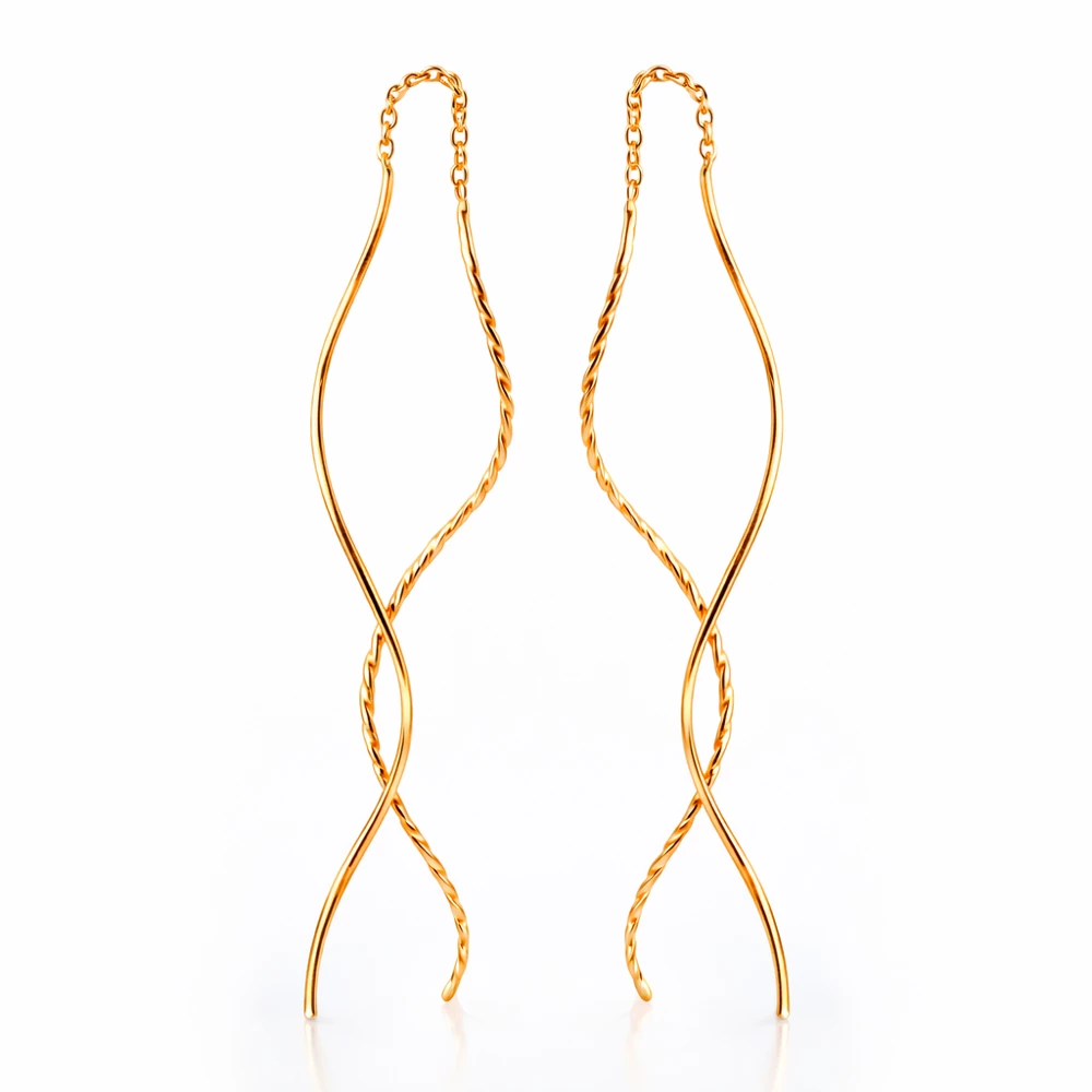 Серьги из красного золота 585 пробы