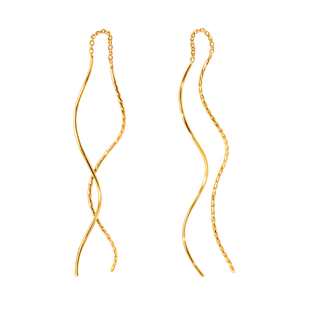 Серьги из красного золота 585 пробы