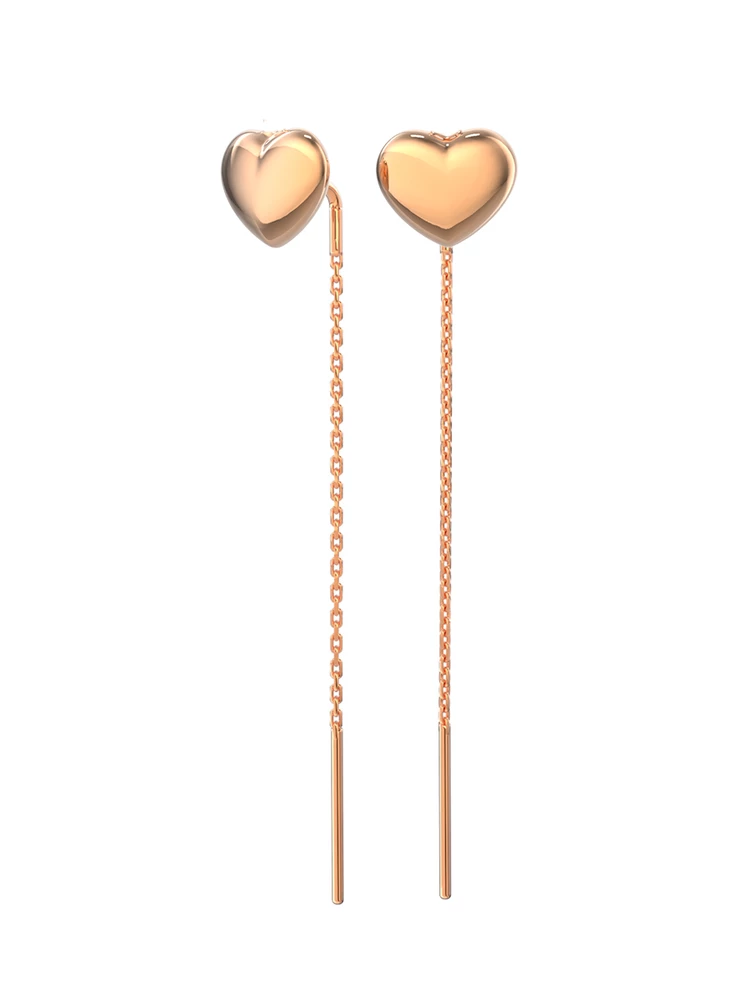 Серьги из красного золота 585 пробы