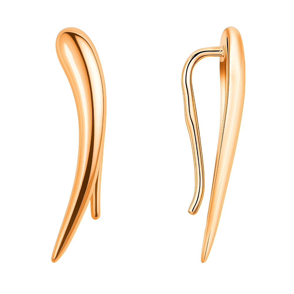 Серьги из красного золота 375 пробы