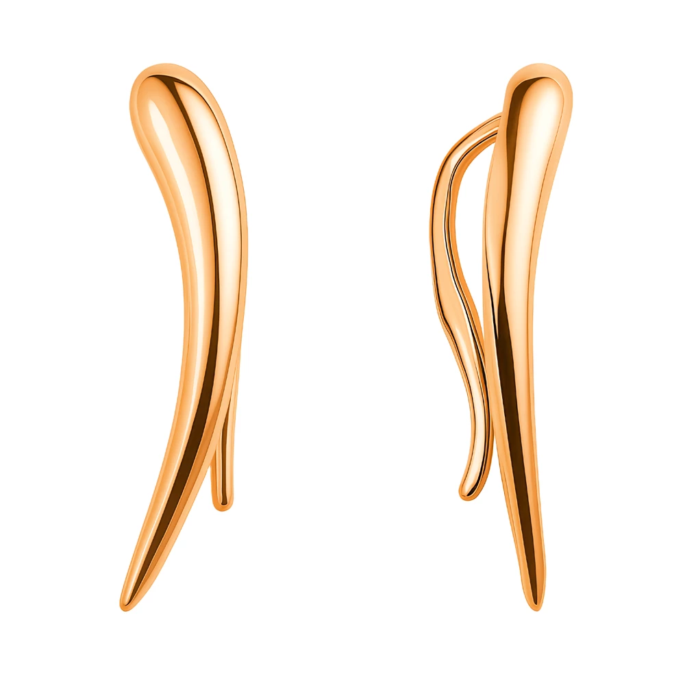 Серьги из красного золота 375 пробы