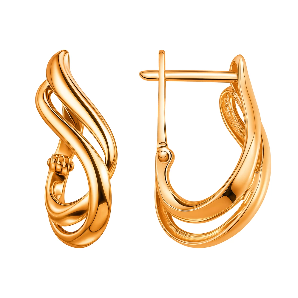 Серьги из красного золота 375 пробы