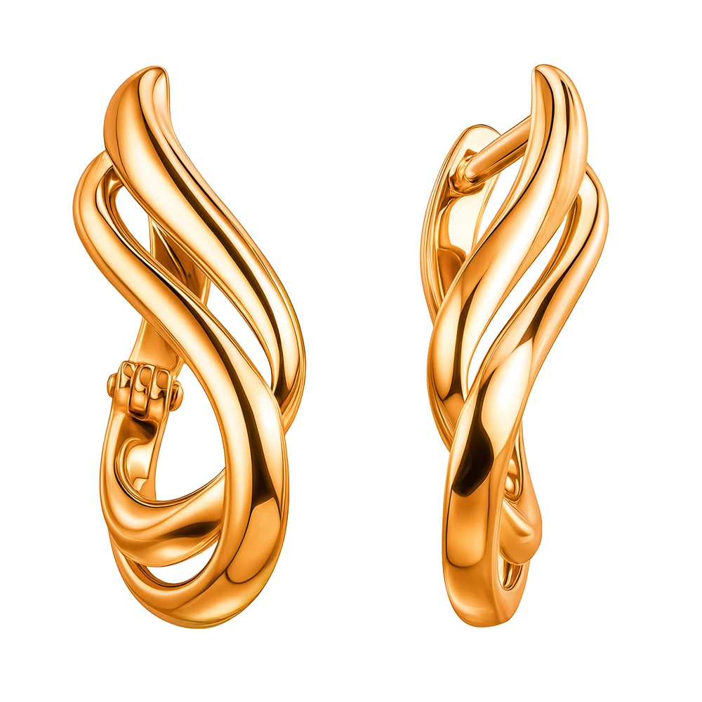 Серьги из красного золота 375 пробы