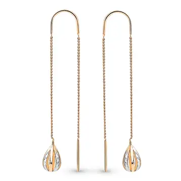 Серьги из красного золота 375 пробы