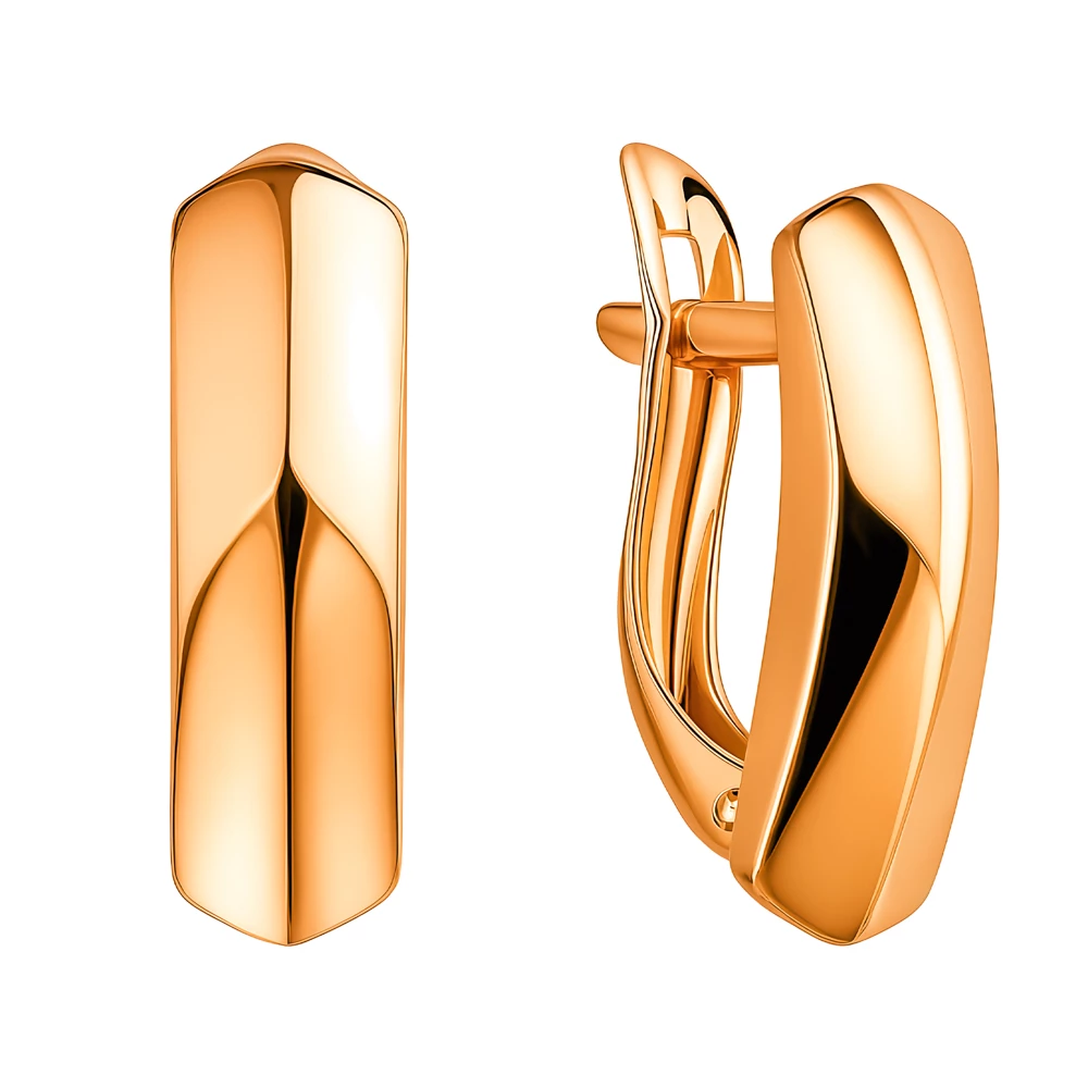 Серьги из красного золота 375 пробы