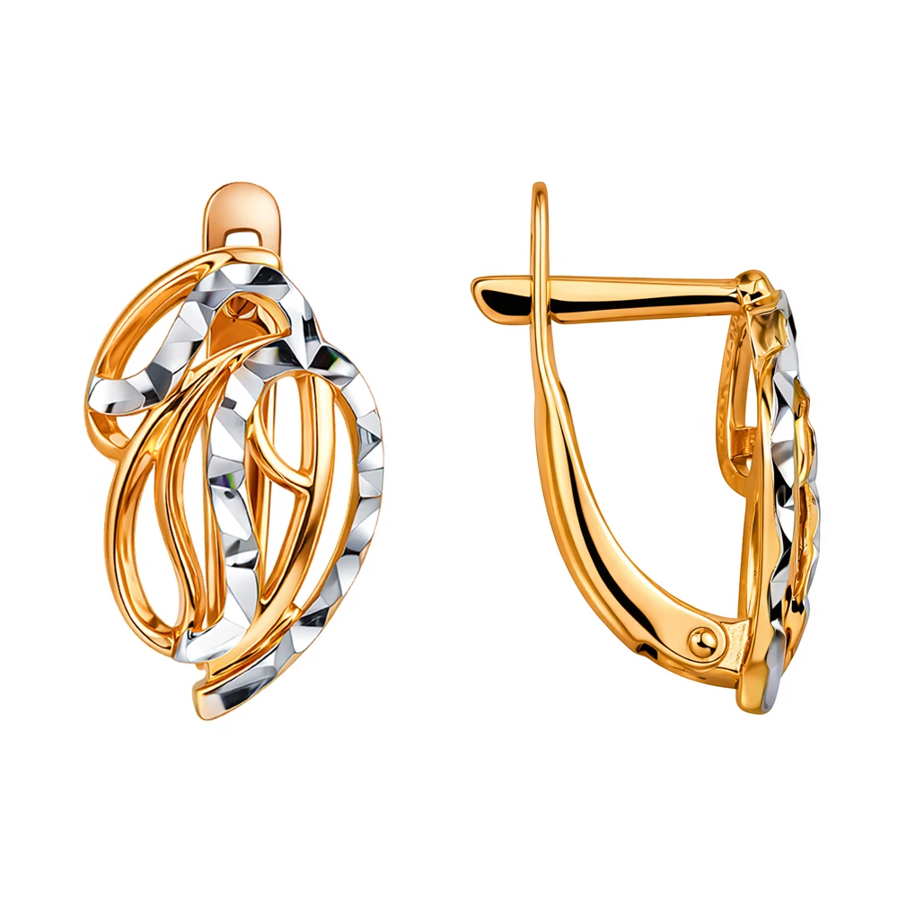 Серьги из красного золота 375 пробы