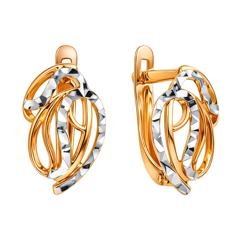 Серьги из красного золота 375 пробы