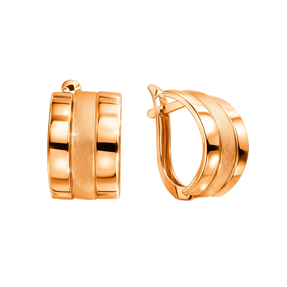 Серьги из красного золота 585 пробы