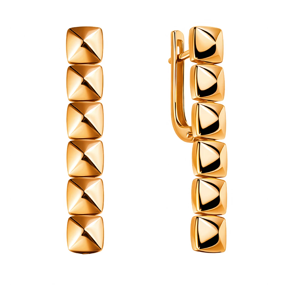 Серьги из красного золота 585 пробы